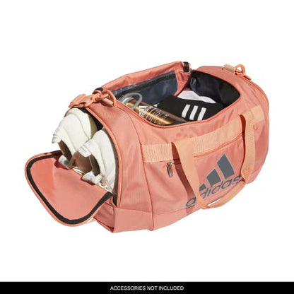 adidas Unisex Defender 4 Small Duffel Bag - color: Wonder Clay/Onix Grey/Silver Metallic, size: Small (38L)