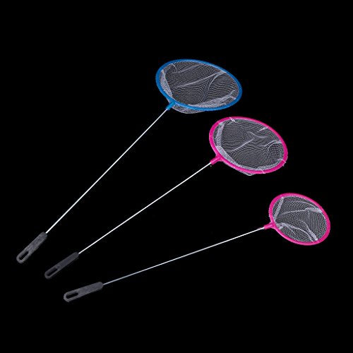 Round Aquarium Shrimp Net, Fine Mesh Polymer Handle, Portable Fish Catcher for Small Tanks and Commercial Use, 3 Sizes