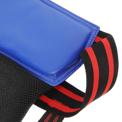 Abaodam Men’s Boxing Groin Protector Cup Blue Athletic Pelvic Guard Boxing Sparring Gear Suitable for Taekwondo Karate MMA Combat Sports Training