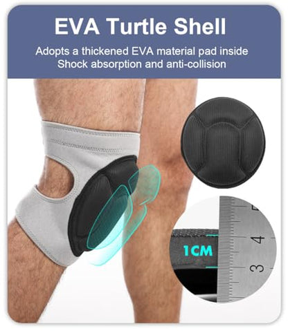 Volleyball Knee Pads for Women Men, Turtle Shell Dance Knee Pad for Women Men Wrestling Knee Pad Wrestling Gear, Crash Pad Snowboarding Gear Roller Skating Knee Protector Soft Knee Pads for Work (Large) - size: Large
