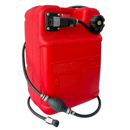 Marine Tank,6Gallon Outboard Marine Boat Transfer Tank with Fuel Line , Easy to Carry for Outboard Engine Boats,Fishing Boat, Deck Boat,Yacht (12L) - size: 24L