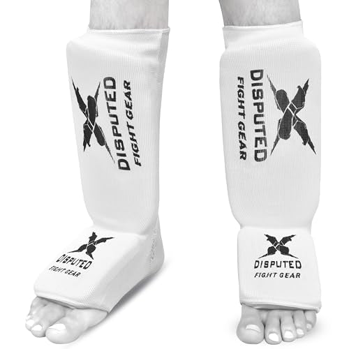 XD Elastic Cloth Shin Instep, Professional Training MMA Muay Thai Kickboxing Sparring Boxing Leg & Foot Protection for Kids and Adults 2X - size: X-Small