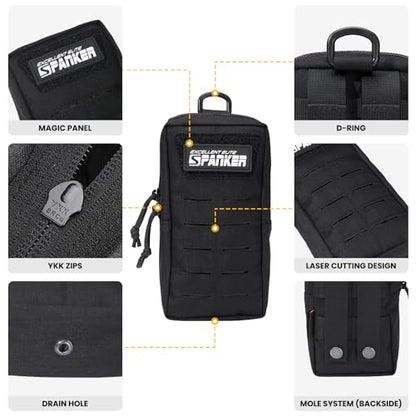 EXCELLENT ELITE SPANKER Tactical MOLLE Pouch EDC Utility Pouches Gadget Organizer Phone Holder Waist Bag Tool Pouch - color: Black