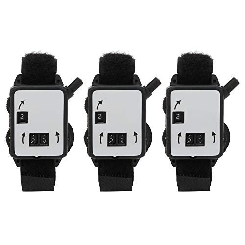 Changor 3 Pack Score Counter Watch, Manual Stroke Keeper Wrist Counter Small Compact for Golfers Plastic Accessories