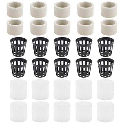 Aquatic Plants Fixed Set 10pcs Aquarium Plant Weights Pot and 10pcs Planting Cup with 10pcs Fixing Cottons Aquarium Accessories (30)