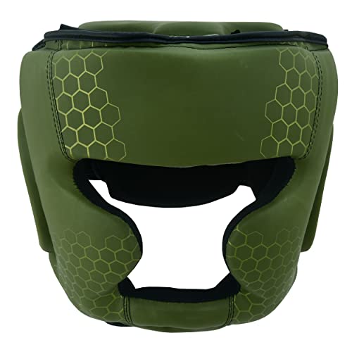 PFG Headgear for Boxing MMA Muay Thai Training - color: Olive Green, size: Large-XLarge