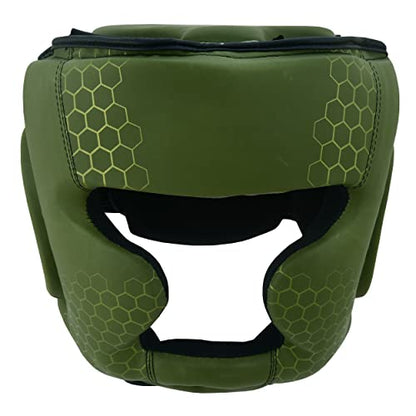 PFG Headgear for Boxing MMA Muay Thai Training - color: Olive Green, size: Large-XLarge