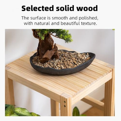 Fish Tank Stand, Wood Aquarium Stand, Plant Stand, Modern Flower Holder, 3 Tier Storage Shelves, Stand Utility Storage Shelf for Living Room, Balcony, Home Office(110cm/43.3in)