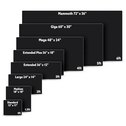 Gamer Boss - Gaming Mouse Pad - 60 x 30 Inches - 4mm Thick with Stitched Edges, Non-Slip Rubber Base, Premium Cloth Mousepad, Desk Mat for Laptop, Keyboard, Computer & PC (Giga, Black) - color: Black, size: 60" x 30"