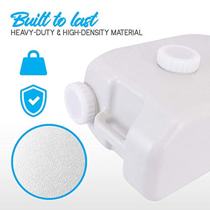 SereneLife 24L Compact Portable Water Tank - Non-toxic Water Container Reservoir W/Carry Handle - For Outdoor Social Events, Work Sites, Camping, Boating, Emergency Preparedness -SLCAWT20 - size: 24 L