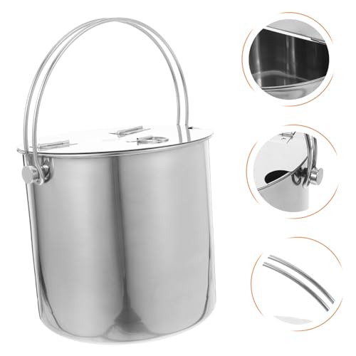 Portable Insulated Ice Bucket with Lid Multi-Function Wine Cooler for Parties and Outdoor Events Capacity Stainless Steel Drink Container