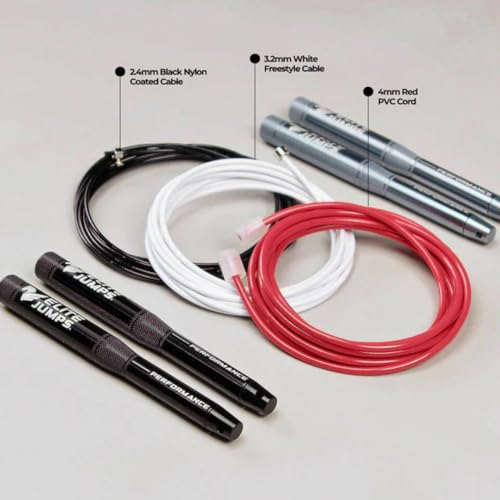 Elite Jumps Sports Performance Speed Jump Rope Bundle - color: Black
