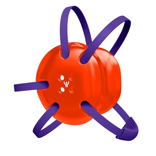 | Wrestling Classic Headgear | Earguard Adult Grappling Head Gear | Adjustable Ear Guards Purple Straps - style: Orange w/ Purple Straps