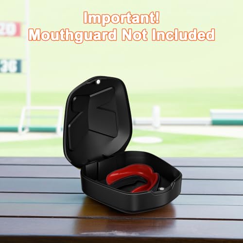 ARGOMAX Mouth Guard Case with Clip, Ventilated Hard Shell - color: Green