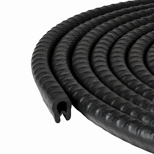 Edge Trim Black Small, Fits Edge 1/16 to 1/8 Inch, Length 10 Feet (3 Meter)
