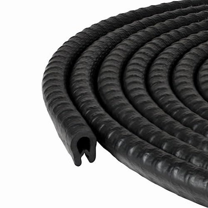 Edge Trim Black Small, Fits Edge 1/16 to 1/8 Inch, Length 10 Feet (3 Meter)