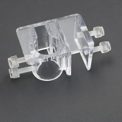 ZYAMY 2PCS 60mm White Transparent Acrylic Fish Tank Stabilizer Bracket Inlet and Outlet Pipe Holder with Screws Aquarium Clamp Stand