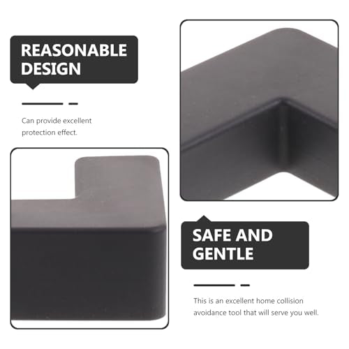 BESPORTBLE 6pcs Silicone Fish Tank Corner Protectors, Aquarium Edge Guards for Pet Carriers, Medium Black Bumpers for Collision Prevention in Home and Office