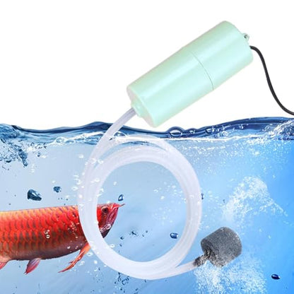 Tiny Water Pump - Noiseless Submersible Water Pump with Stable Air Release - 5V USB Small Oxygenator for Small Fish Farming Fish Tank - color: Green