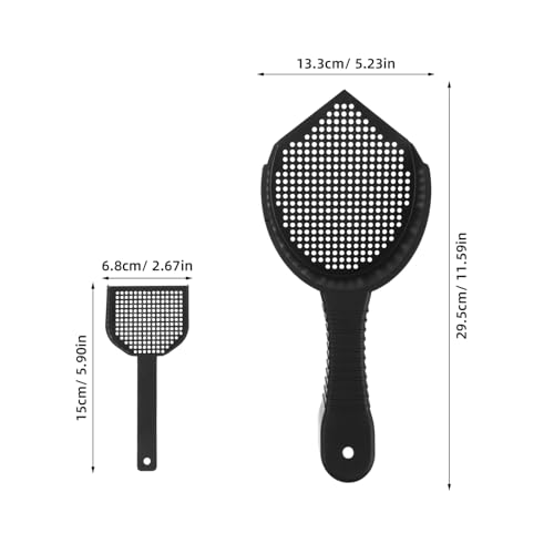 UPKOCH 2Pcs Durable Plastic Shovel with Ergonomic Handle for Easy Cleaning of Litter and Waste for Cats and Reptiles Design for Fine Sifting