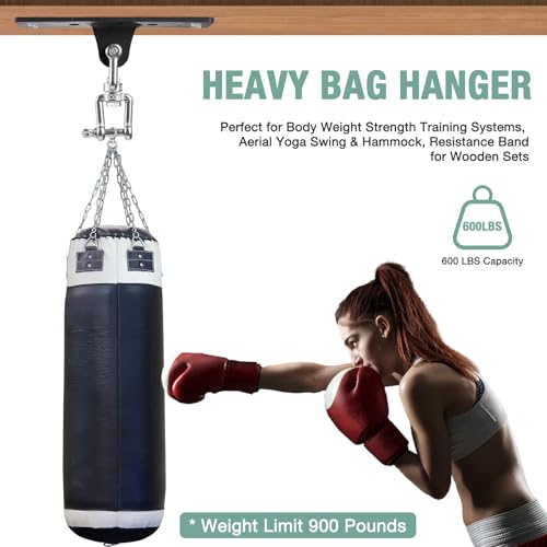 Heavy Bag Hangers Brackets, Heavy Duty Swing Hangers - size: 4 Holes Ceiling Anchor with Swivel