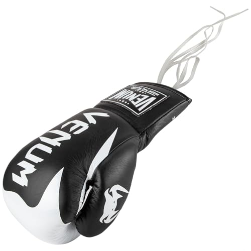 Venum Hammer Pro Boxing Gloves - color: Black/White, size: 12oz, style: Laces