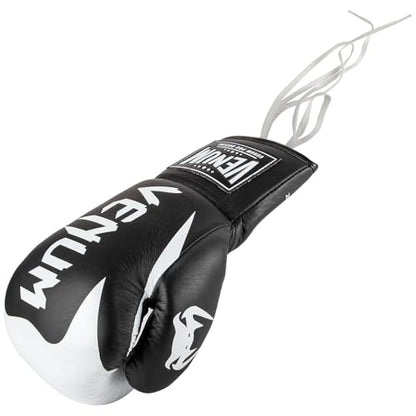 Venum Hammer Pro Boxing Gloves - color: Black/White, size: 12oz, style: Laces