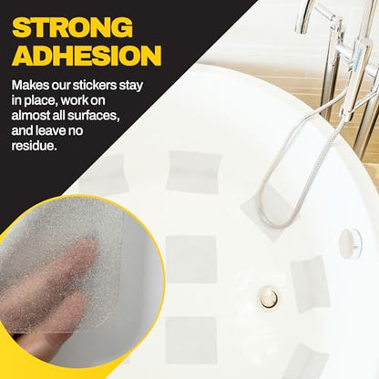[Made in Korea] Ultra-Thin Bathtub Non Slip Stickers - Diamond Grip Anti Slip Shower Stickers with Strong Adhesive for Elderly, Safety Use (10)