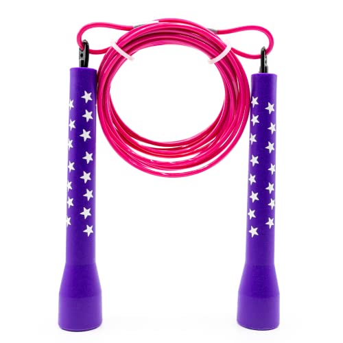 Jump Rope, Tangle-Free Speed Rope, Adjustable Speed Rope for Men, Women, Indoor Fitness Training Speed Skipping Rope, Jumping Rope, Perfect for Boxing Workout, Cardio, Endurance Training, Jump Rope for Double Unders - color: I don't sweat, I sparkle, size
