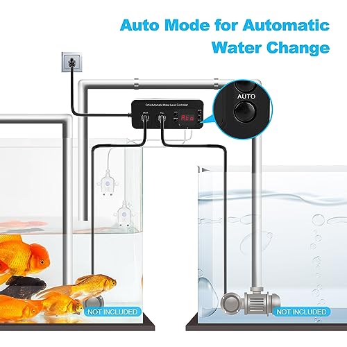 Auto Top Off System, Oritis Water Refiller Water Level Controller Automatic Water Change for Aquarium Fish Tank Swimming Pool Saltwater Freshwater, Sump Pump Pits