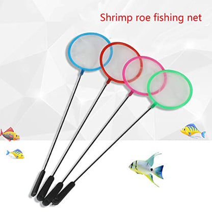 Aquarium Fish Net Dia 3in Fine Mesh Skimmer Durable Strong And Safe For Cleaning Fishing Small Fish And Shrimps Aquarium Fish Net Skimmer Small For Fishing Long Handle Fishing Net Fine Mesh Cleaning