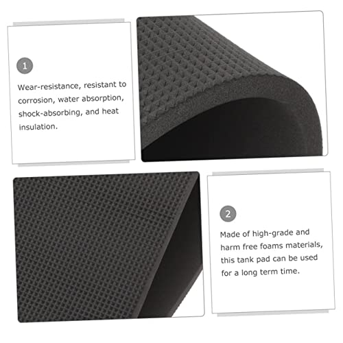 Mikikit Tank Pad Large Snake Pads Turtle Tanks Aquarium Tortoise Habitat Accessories Fish Tank Gecko Tank Terrarium Mat Animals Non-Slip Back Pad Cat Tank Non-Slip Pad Black Cotton