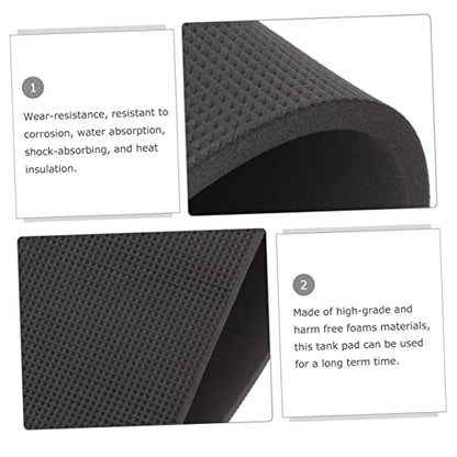 Mikikit Tank Pad Large Snake Pads Turtle Tanks Aquarium Tortoise Habitat Accessories Fish Tank Gecko Tank Terrarium Mat Animals Non-Slip Back Pad Cat Tank Non-Slip Pad Black Cotton