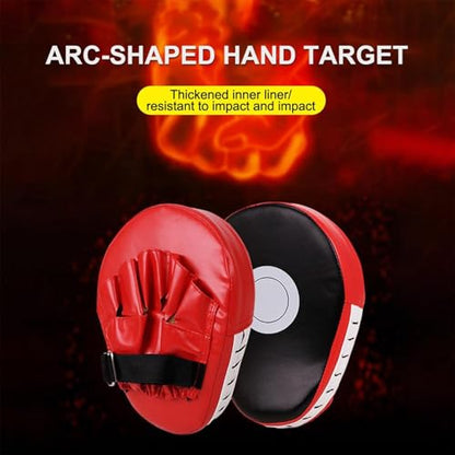 Boxing Target Pad Thick Adjustable Curved Focus Punching Training Hand Pads | Hand Target Training Hand Pads for Kickboxing Karate Thai