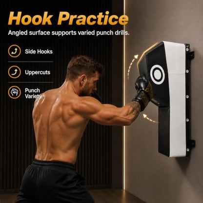Wall Mount Boxing Training Bag - Uppercut Boxing Training Punching Target - Heavy Punching Bag for Adults for Bedroom/Living Room/Gym - color: Black M (13.78*9.84*23.62 Inch)