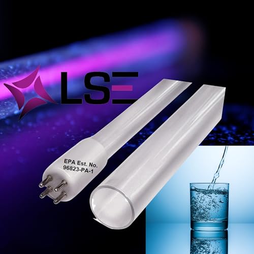 LSE Lighting Combo Package UV Bulb ATS4-739 & Sleeve ATS1-759D Intended for Aqua Service ATS | 29" 4-Pin Ultraviolet Lamp & Quartz Sleeve | High Performance Replacement Kit | Designed in USA