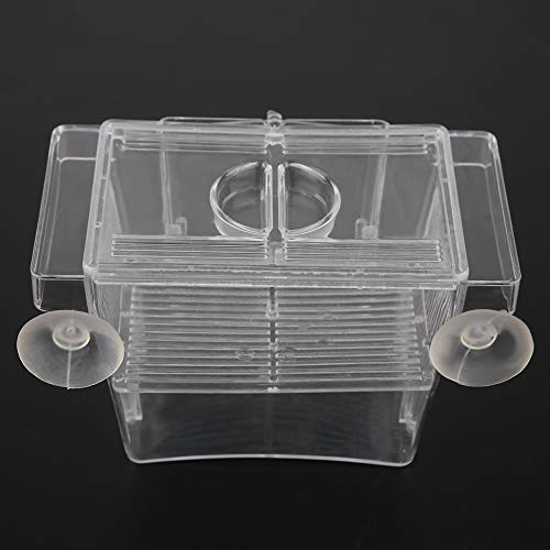 Acrylic Fish Breeder Box for Aquarium Small Isolation Box for Hatching and Rearing Fish with Transparent Design Multi Room Divider to Improve Survival Rate Self Floating