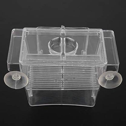 Acrylic Fish Breeder Box for Aquarium Small Isolation Box for Hatching and Rearing Fish with Transparent Design Multi Room Divider to Improve Survival Rate Self Floating