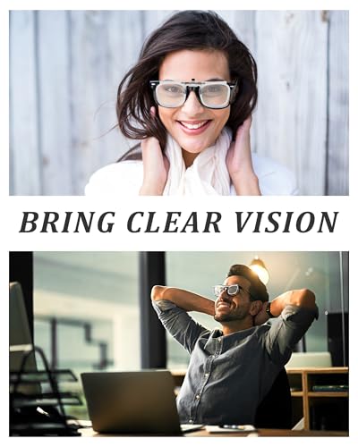 Reading Glasses Clip On Eyeglasses Adjustable PD Magnifiers Blue Light Blocking Lenses Readers for unisex - color: White