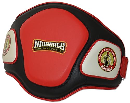 MMA Muay Thai Belly Pad - style: Hook n Loop (Red/White/Black)
