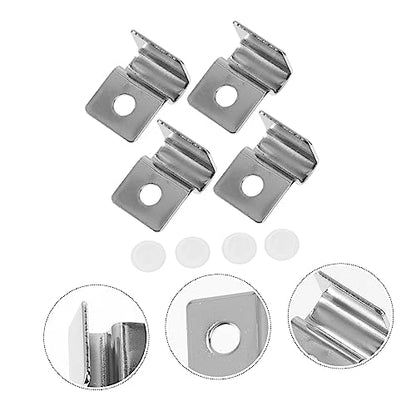 Ipetboom 8pcs Glass Lid Brackets for Fish Tank Aquarium Support Clips Easy Installation for Open Tanks Sturdy Holder for Aquatic Environments