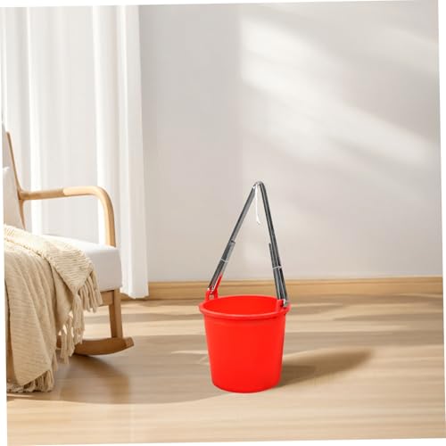 BESPORTBLE Fishing Bucket Organizer Heavy Duty Stainless Steel Clip Bucket Rack for Agricultural Kitchen Pail Shoulder Strap