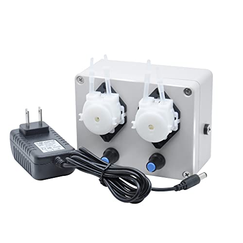 Gikfun DC 12V Adjustable Peristaltic Liquid Dosing Pump,Dosing Head, 8-70 ml/min with Adapter for Chemicals, Liquids, Aquarium Lab Analytical EK1971