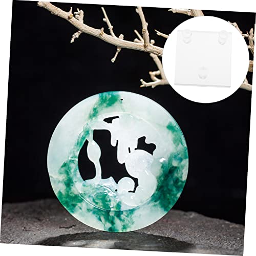 PRETYZOOM Crystal Display Stand Acrylic Rack for Mineral and Crystal Showcases Elegant Three-peg Design for Collectors and Home Decor