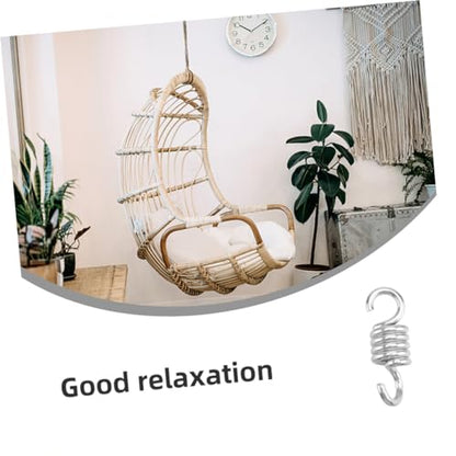 LIOOBO 4pcs Sturdy Metal Swing Hanging Spring Porch Swing Spring for Heavy Bag - size: 10.80X3.90X3.90CM