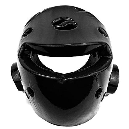 AAMA Taekwondo and Karate Sparring Foam Head Guard - color: BLACK, size: Small