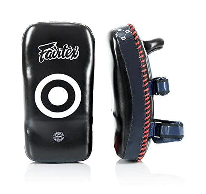 Fairtex Curved Muay Thai Pads, Kickboxing Punching Kicking Striking Shield - color: Black/Blue, size: Standard