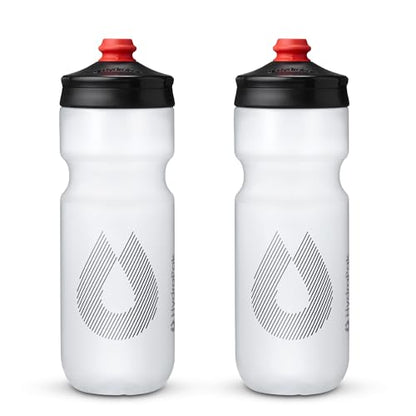 HydraPak Breakaway Surge Lightweight Bike Water Bottle (25oz, Clear) - color: Clear, size: 25oz/740ml