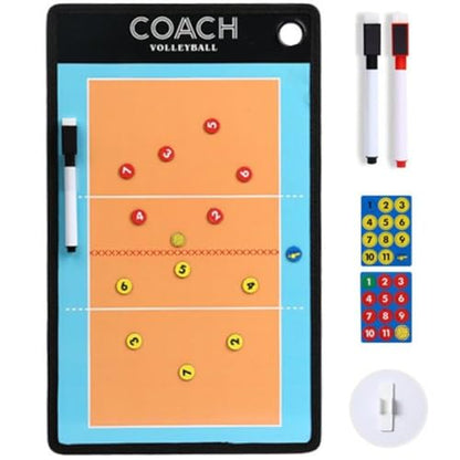 Volleyball Magnetic Tactic Board with Pen Volleyball Coaching Clipboard for Training Match Portable Volleyball Strategy Board
