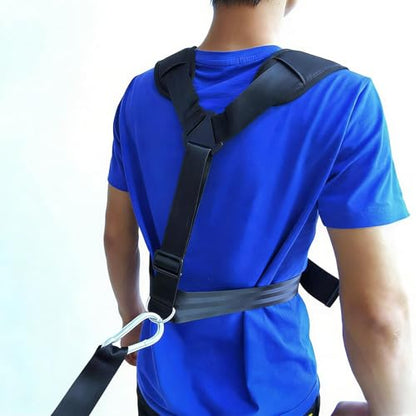 Exercise Sled Harness - Tire Pulling Strap, 59 inch Nylon Resistance Band for Strength and Speed Training